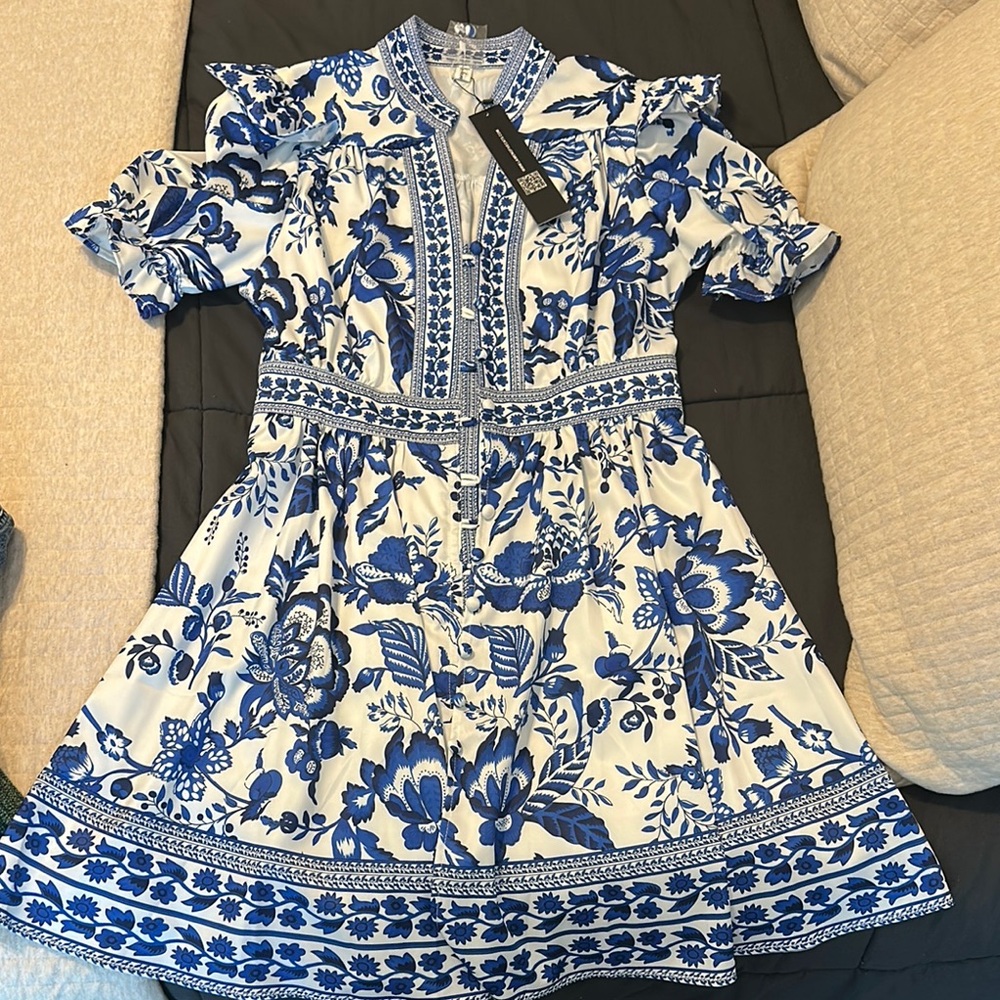NWT Blue Ruffle Dress!
